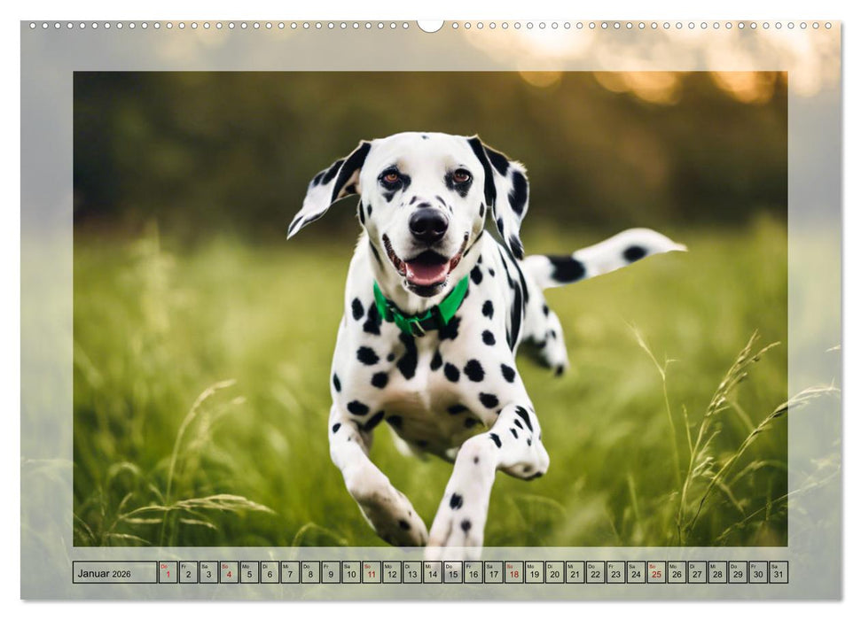 Dalmatiner - freundliche Temperamentsbolzen (CALVENDO Premium Wandkalender 2026)