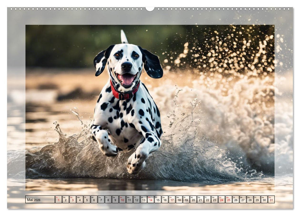 Dalmatiner - freundliche Temperamentsbolzen (CALVENDO Premium Wandkalender 2026)