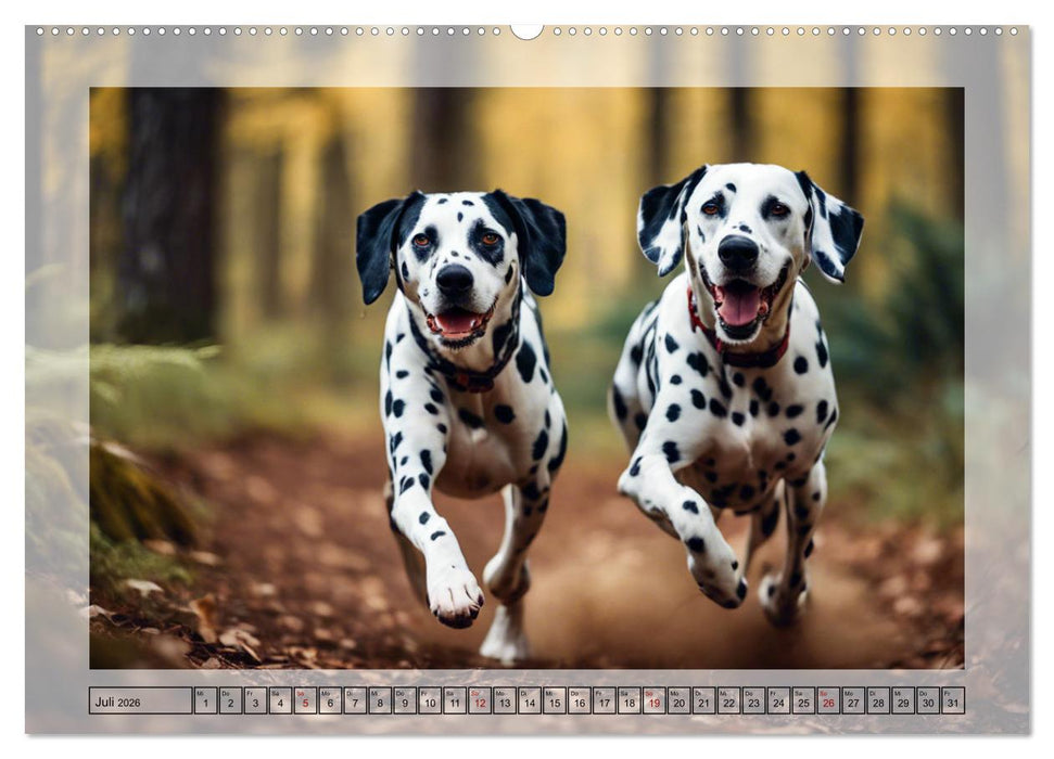 Dalmatiner - freundliche Temperamentsbolzen (CALVENDO Premium Wandkalender 2026)