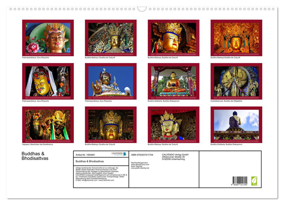 Buddhas & Bhodisattvas (CALVENDO Wandkalender 2026)