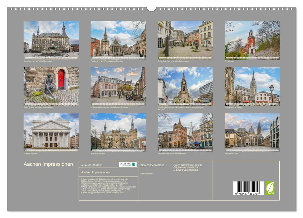 Aachen Impressionen (CALVENDO Premium Wandkalender 2026)