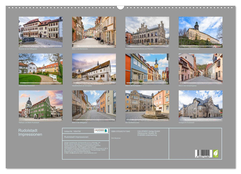 Rudolstadt Impressionen (CALVENDO Wandkalender 2026)