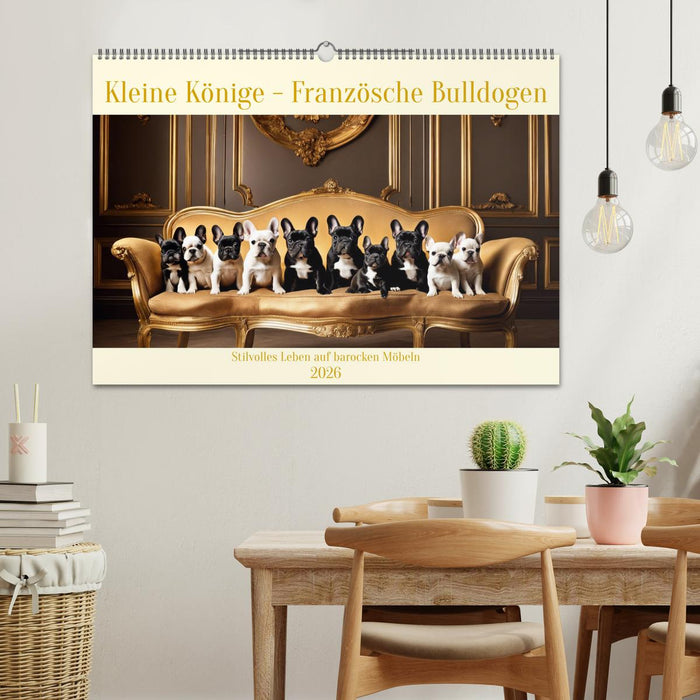 Kleine Könige - Französische Bulldoggen (CALVENDO Wandkalender 2026)