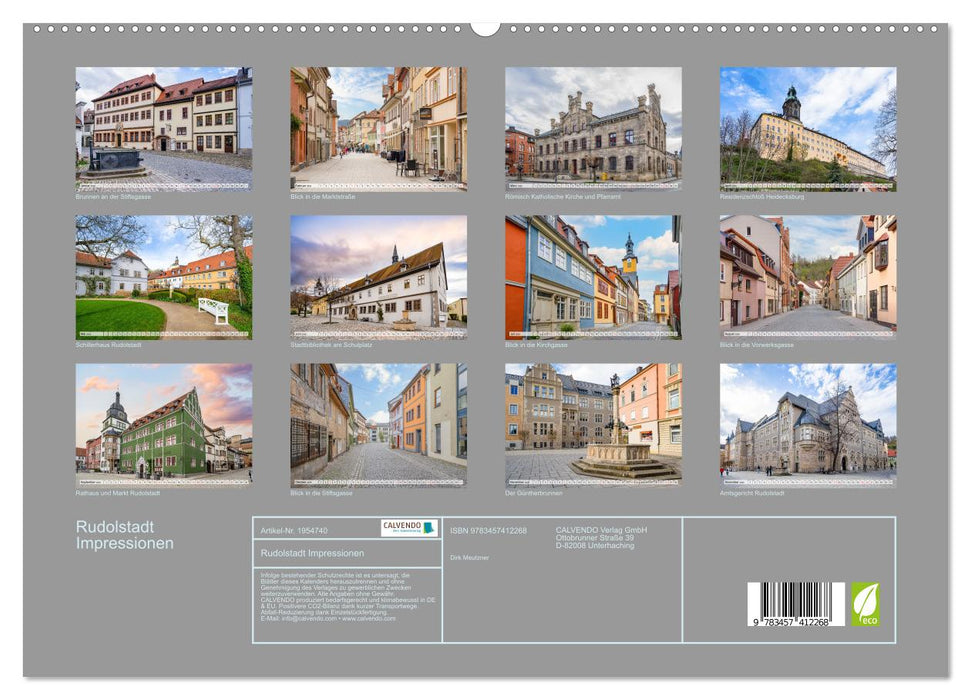 Rudolstadt Impressionen (CALVENDO Premium Wandkalender 2026)