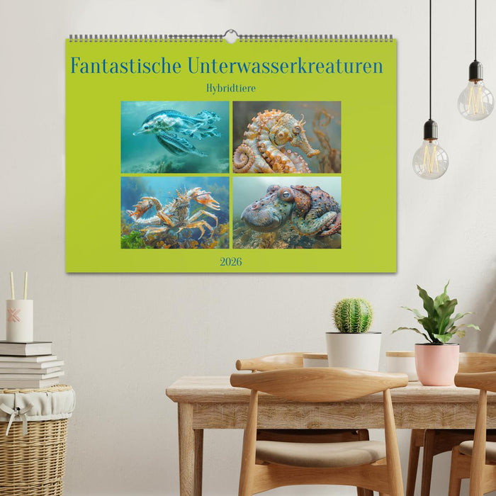Fantastische Unterwasserkreaturen - Hybridtiere (CALVENDO Wandkalender 2026)