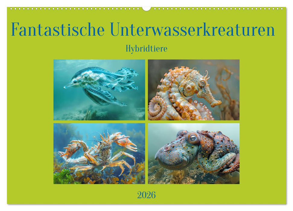 Fantastische Unterwasserkreaturen - Hybridtiere (CALVENDO Wandkalender 2026)