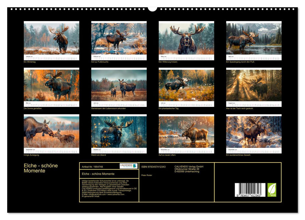 Elche - schöne Momente (CALVENDO Premium Wandkalender 2026)