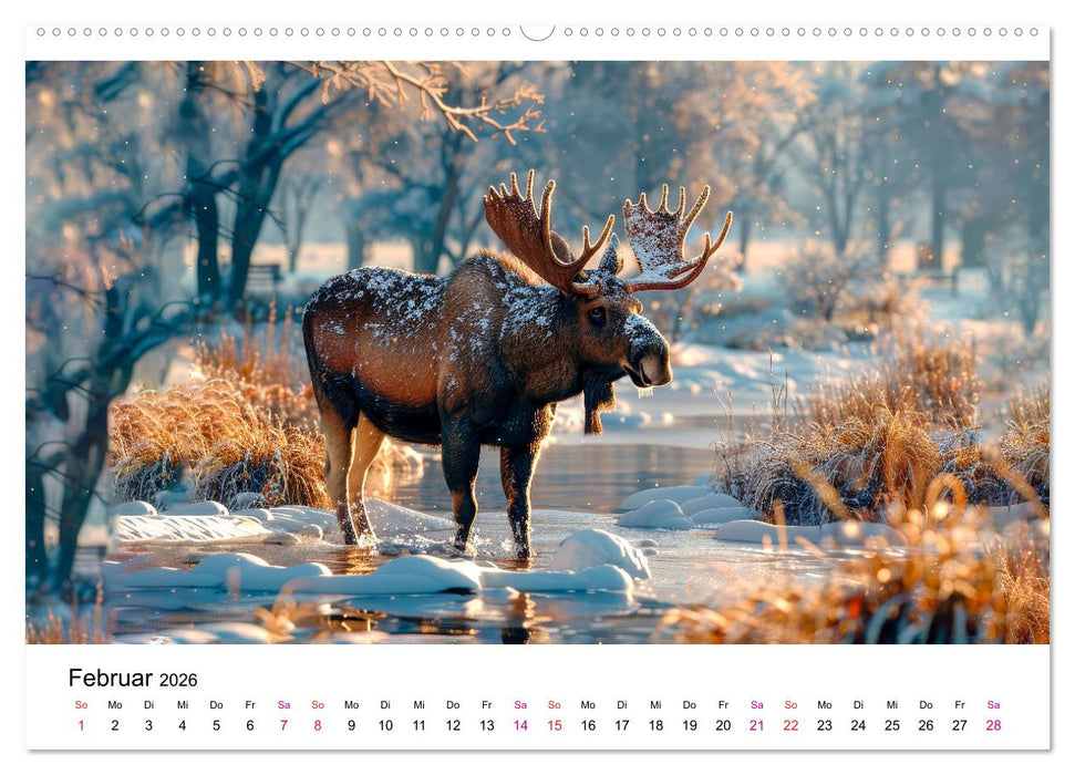 Elche - schöne Momente (CALVENDO Premium Wandkalender 2026)