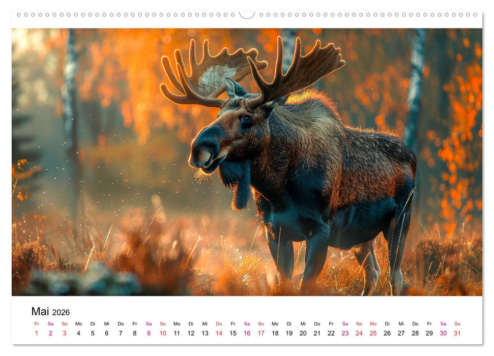 Elche - schöne Momente (CALVENDO Premium Wandkalender 2026)