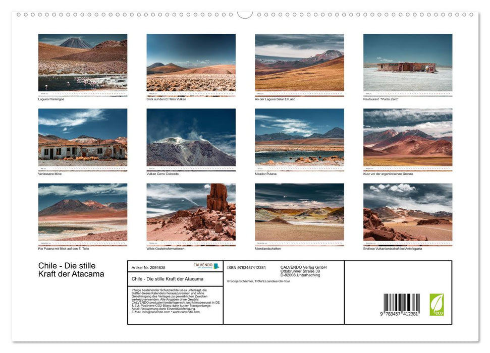 Chile - Die stille Kraft der Atacama (CALVENDO Premium Wandkalender 2026)