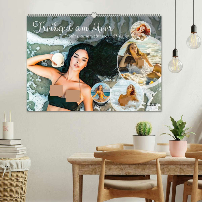 Treibgut am Meer - Erotikfantasie mit Strand und Wellen (CALVENDO Wandkalender 2026)