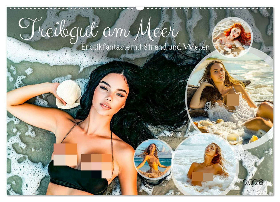 Treibgut am Meer - Erotikfantasie mit Strand und Wellen (CALVENDO Wandkalender 2026)