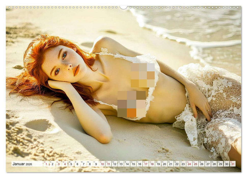 Treibgut am Meer - Erotikfantasie mit Strand und Wellen (CALVENDO Wandkalender 2026)