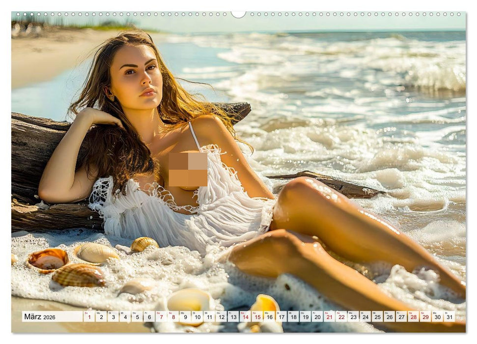 Treibgut am Meer - Erotikfantasie mit Strand und Wellen (CALVENDO Wandkalender 2026)