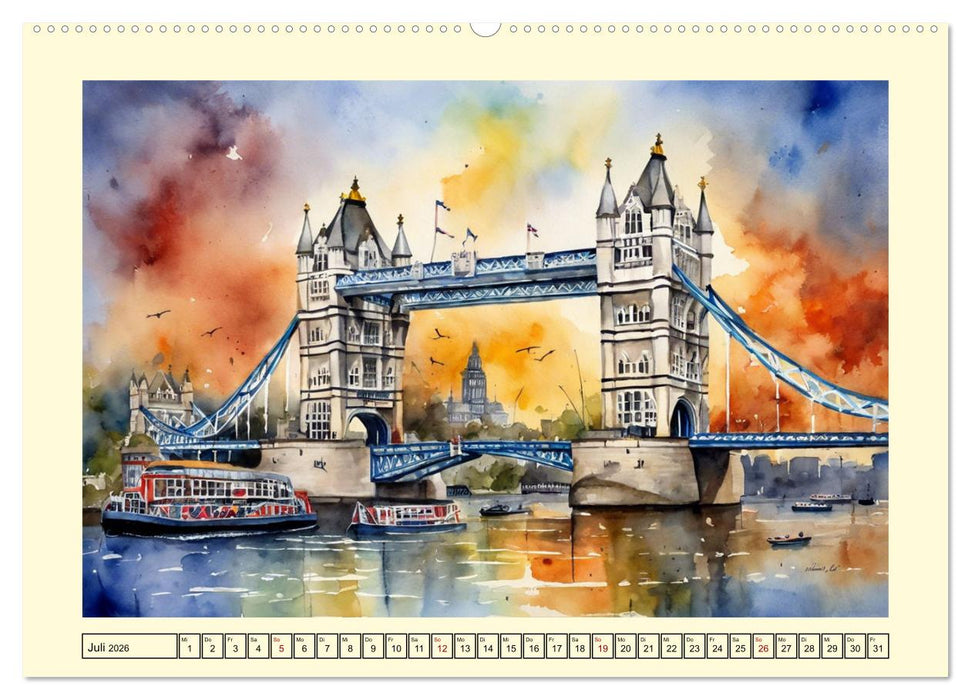 Die berühmtesten Brücken der Welt (CALVENDO Premium Wandkalender 2026)