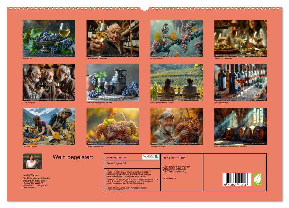 Wein begeistert (CALVENDO Premium Wandkalender 2026)