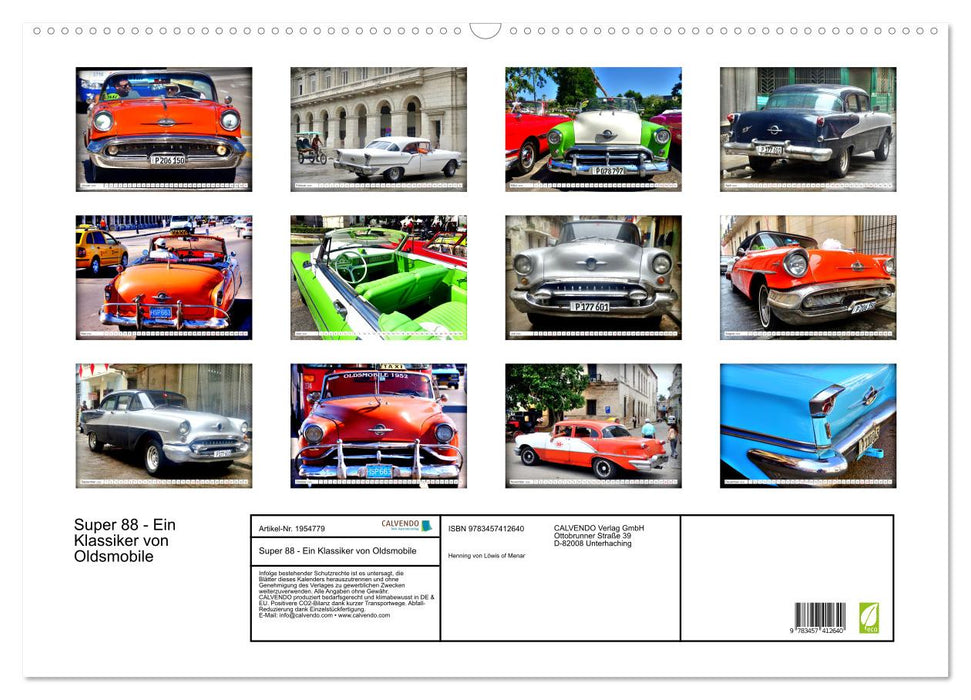 Super 88 - Ein Klassiker von Oldsmobile (CALVENDO Wandkalender 2026)