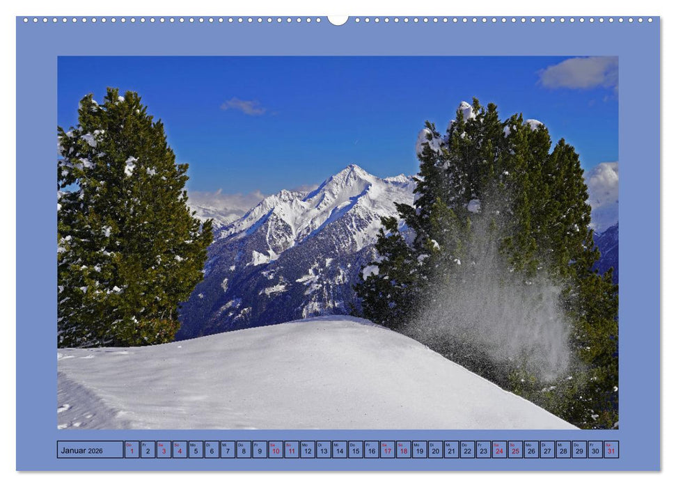 Winterwanderung in den Tuxer Alpen (CALVENDO Wandkalender 2026)