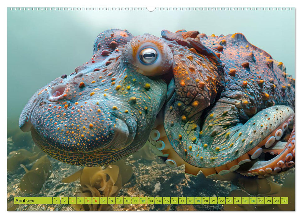 Fantastische Unterwasserkreaturen - Hybridtiere (CALVENDO Premium Wandkalender 2026)
