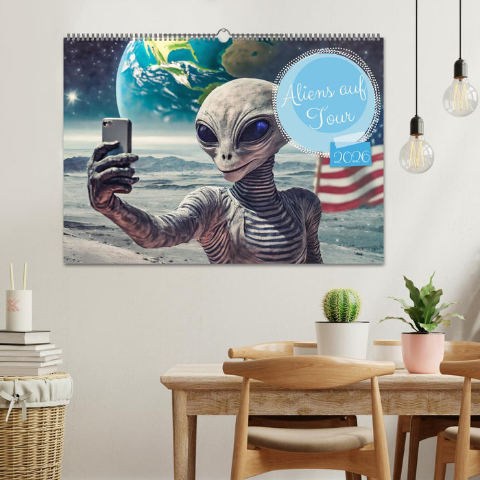 Aliens auf Tour (CALVENDO Wandkalender 2026)