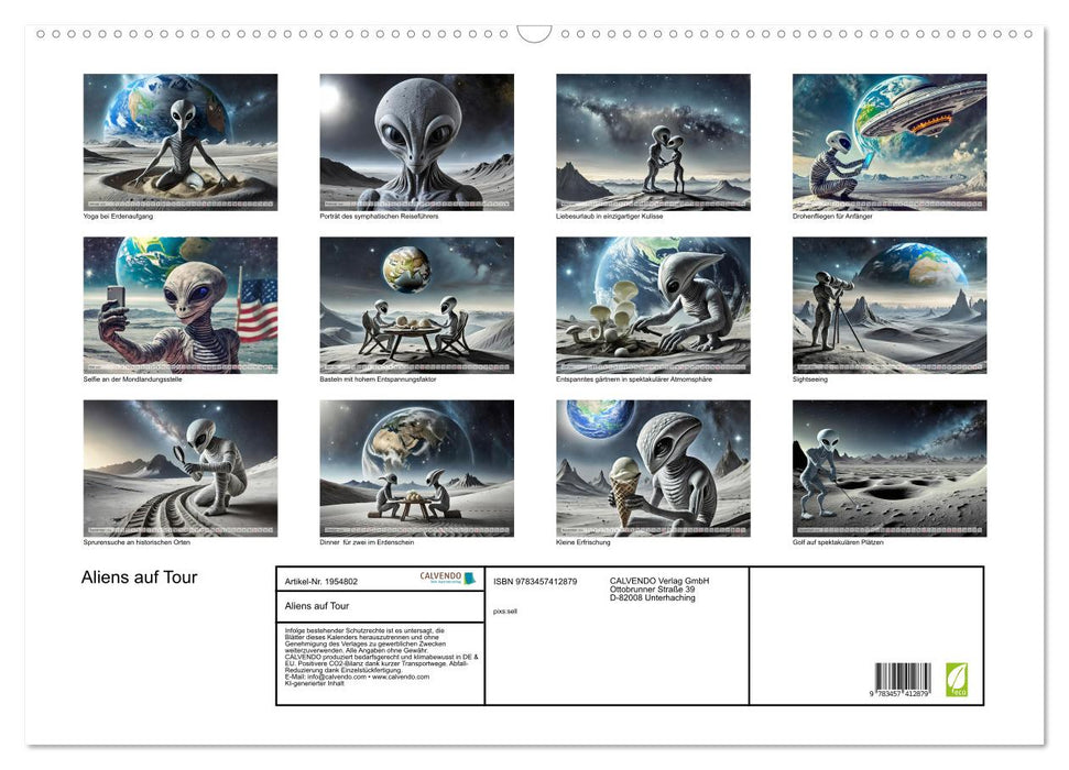 Aliens auf Tour (CALVENDO Wandkalender 2026)