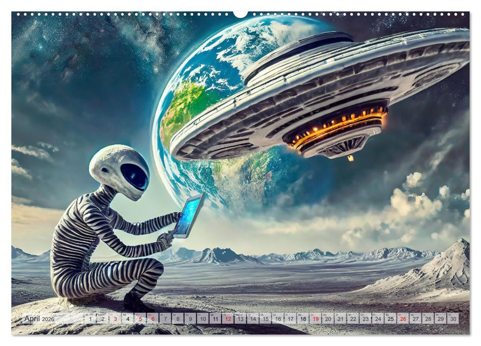Aliens auf Tour (CALVENDO Wandkalender 2026)