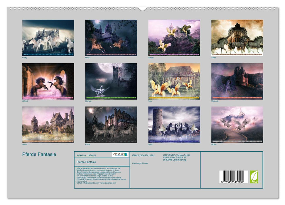 Pferde Fantasie (CALVENDO Premium Wandkalender 2026)