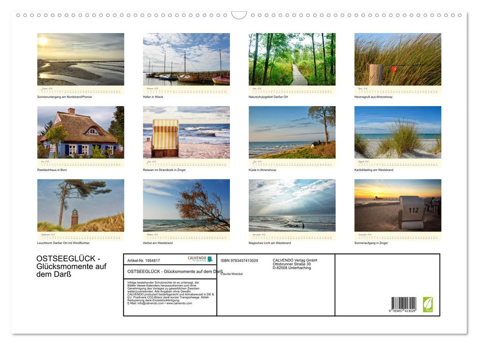OSTSEEGLÜCK - Glücksmomente auf dem Darß (CALVENDO Wandkalender 2026)