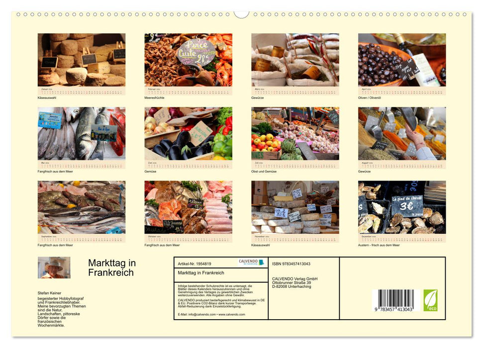 Markttag in Frankreich (CALVENDO Premium Wandkalender 2026)