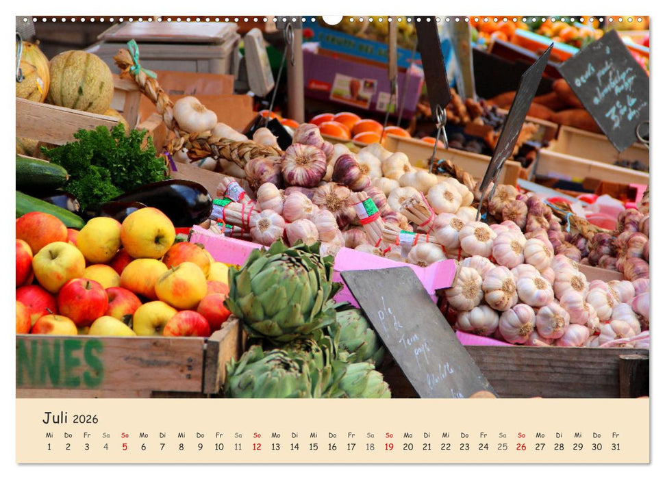 Markttag in Frankreich (CALVENDO Premium Wandkalender 2026)