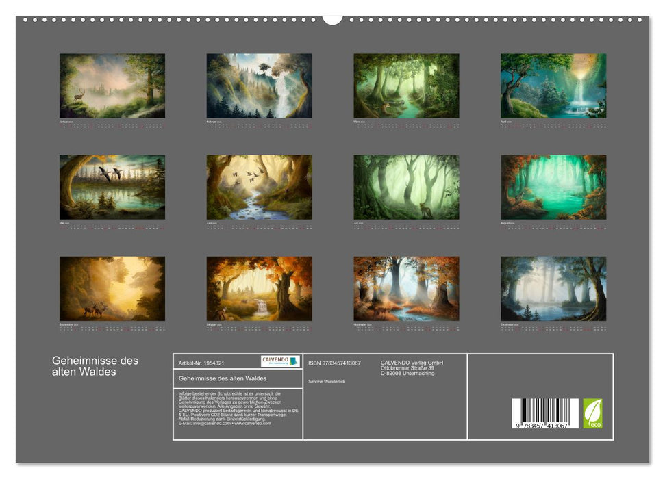 Geheimnisse des alten Waldes (CALVENDO Premium Wandkalender 2026)