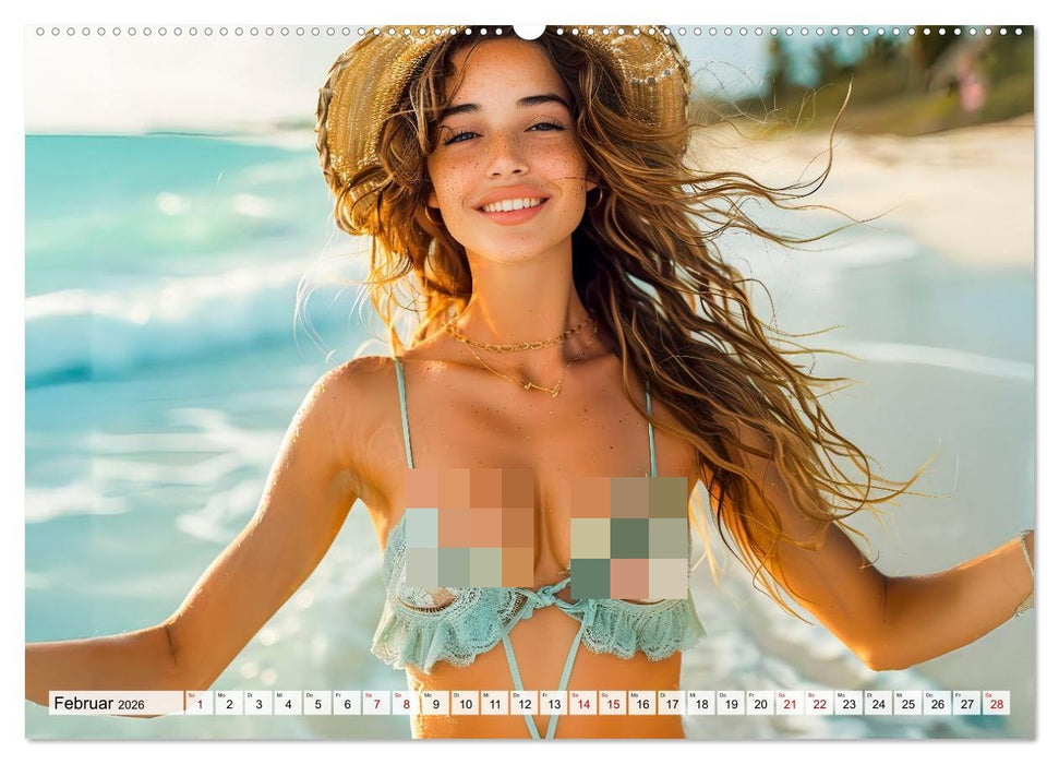 Treibgut am Meer - Erotikfantasie mit Strand und Wellen (CALVENDO Premium Wandkalender 2026)