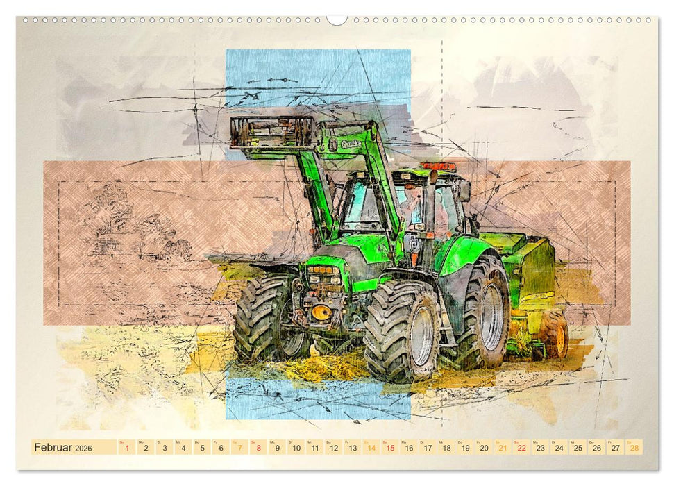Traktoren - mein Kalender (CALVENDO Premium Wandkalender 2026)