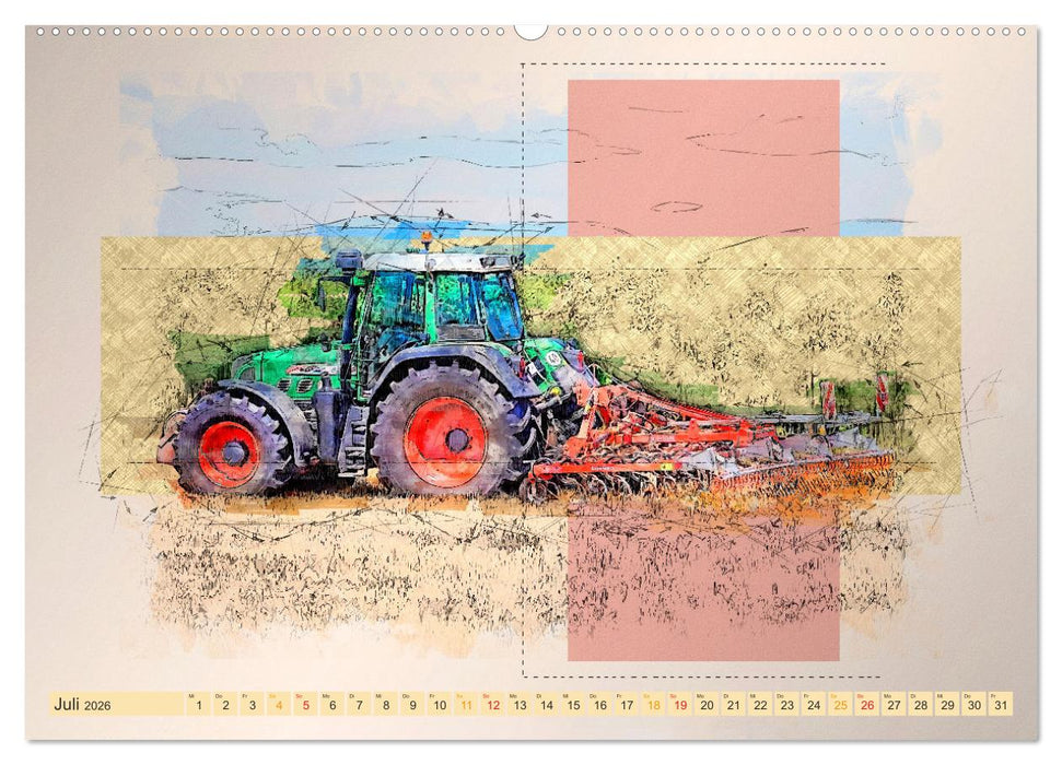 Traktoren - mein Kalender (CALVENDO Premium Wandkalender 2026)