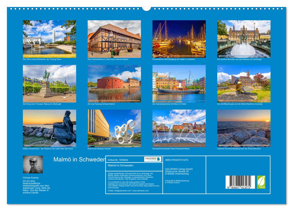 Malmö in Schweden (CALVENDO Premium Wandkalender 2026)