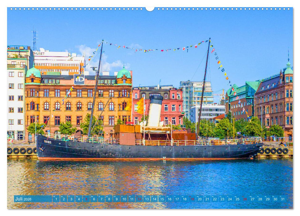 Malmö in Schweden (CALVENDO Premium Wandkalender 2026)