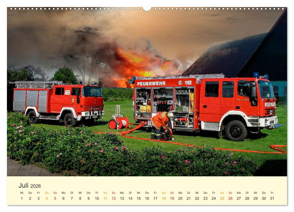 Feuerwehr - mein Kalender (CALVENDO Premium Wandkalender 2026)