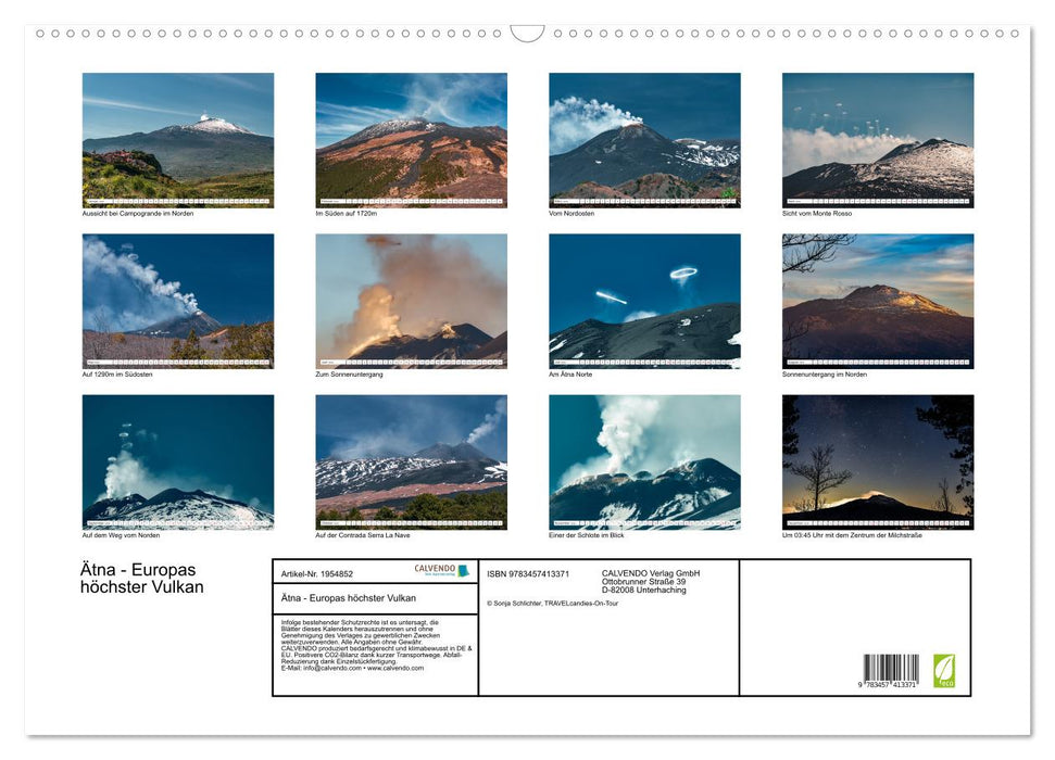 Ätna - Europas höchster Vulkan (CALVENDO Wandkalender 2026)