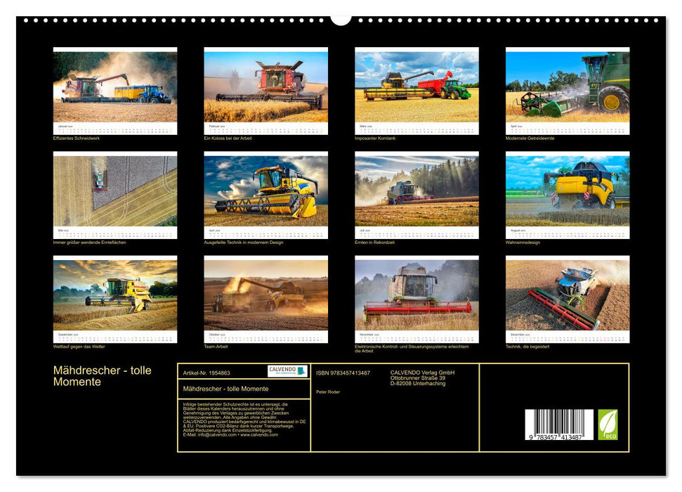 Mähdrescher - tolle Momente (CALVENDO Premium Wandkalender 2026)