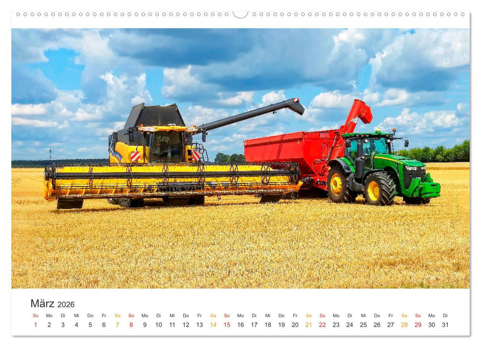 Mähdrescher - tolle Momente (CALVENDO Premium Wandkalender 2026)