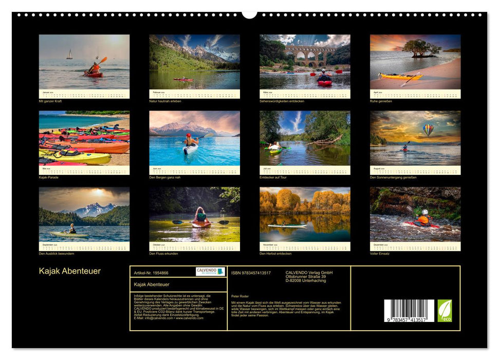 Kajak Abenteuer (CALVENDO Premium Wandkalender 2026)