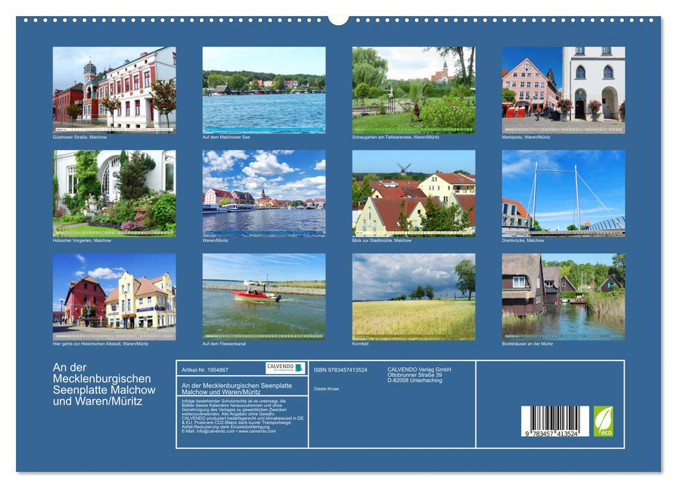 An der Mecklenburgischen Seenplatte Malchow und Waren/Müritz (CALVENDO Premium Wandkalender 2026)