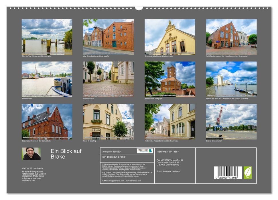 Ein Blick auf Brake (CALVENDO Premium Wandkalender 2026)