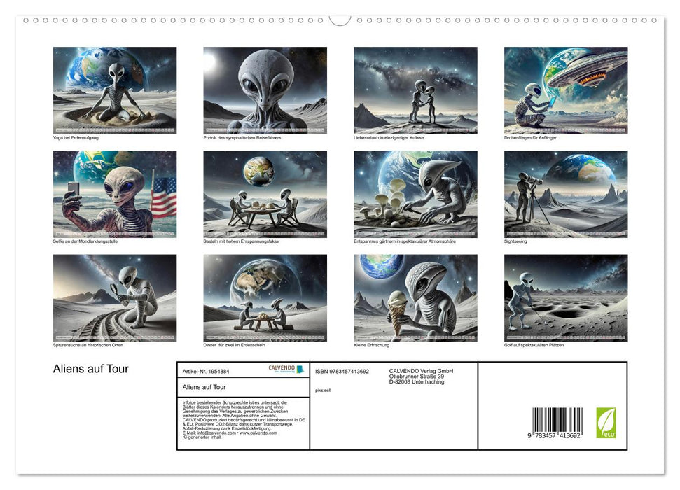 Aliens auf Tour (CALVENDO Premium Wandkalender 2026)