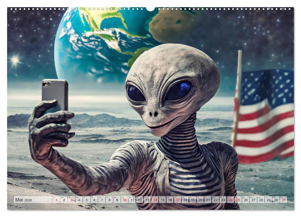 Aliens auf Tour (CALVENDO Premium Wandkalender 2026)