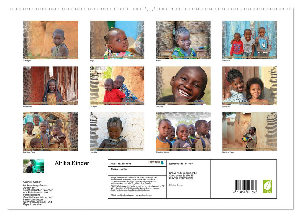 Afrika Kinder (CALVENDO Premium Wandkalender 2026)