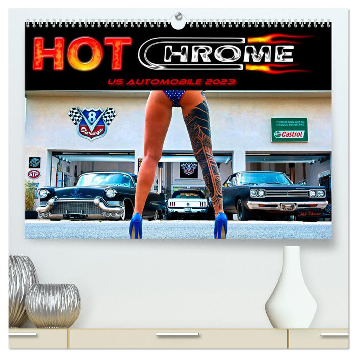 Hot Chrome US Automobile (CALVENDO Premium Wandkalender 2026)