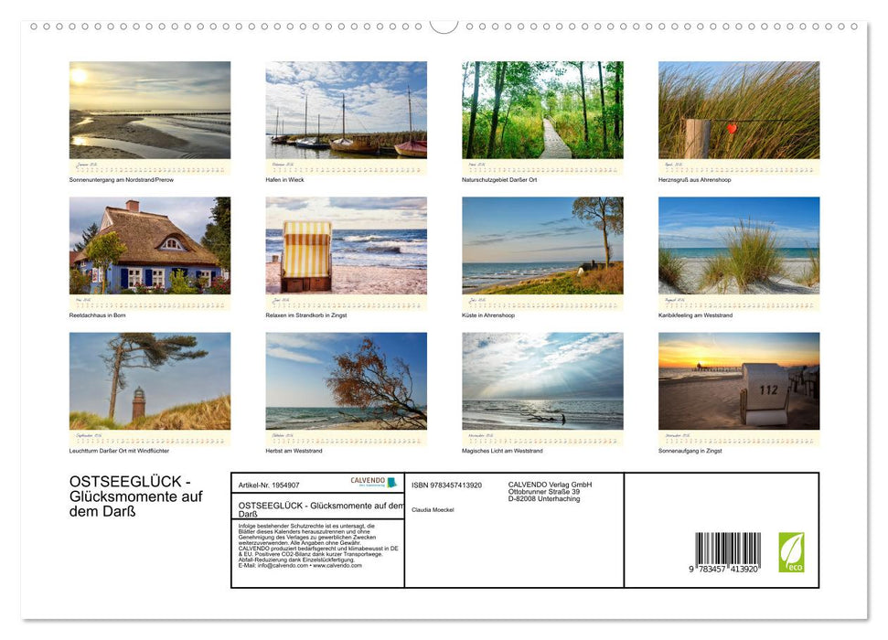 OSTSEEGLÜCK - Glücksmomente auf dem Darß (CALVENDO Premium Wandkalender 2026)