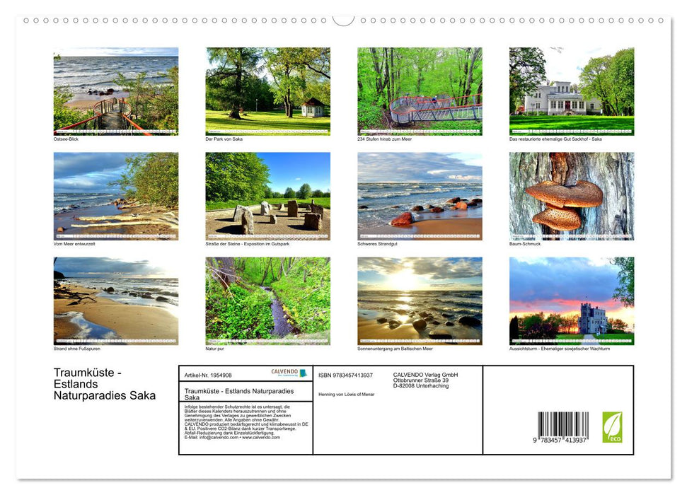 Traumküste - Estlands Naturparadies Saka (CALVENDO Premium Wandkalender 2026)