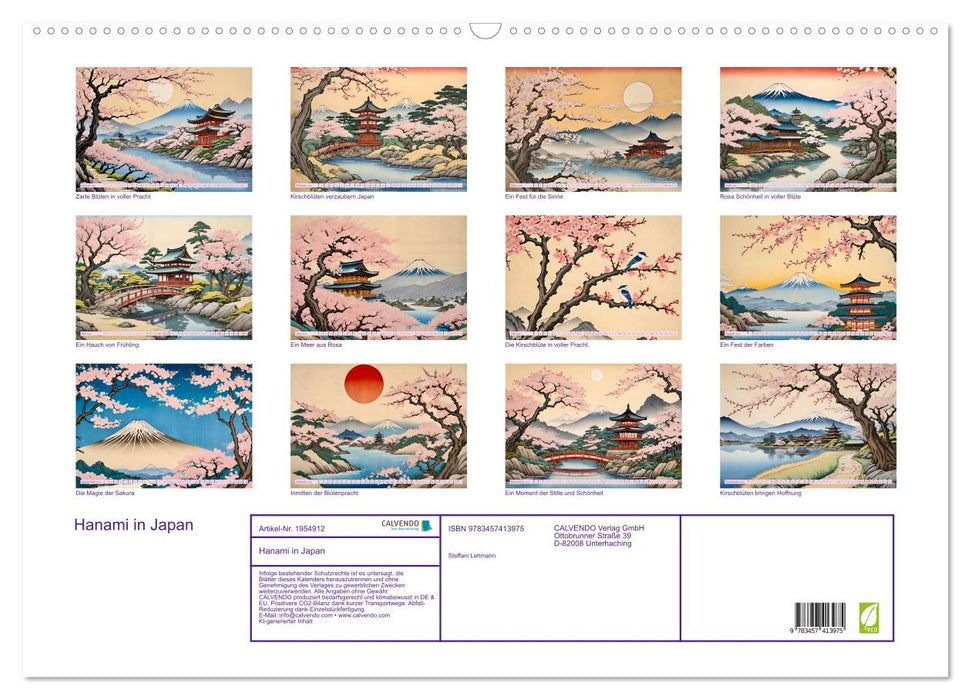 Hanami in Japan (CALVENDO Wandkalender 2026)